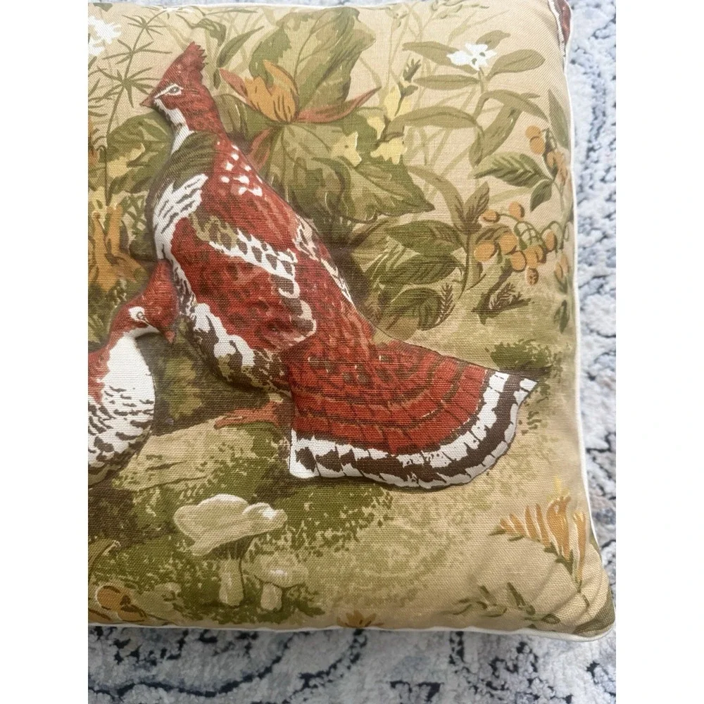 Vintage Pheasant 3D Puffer Pillow 18